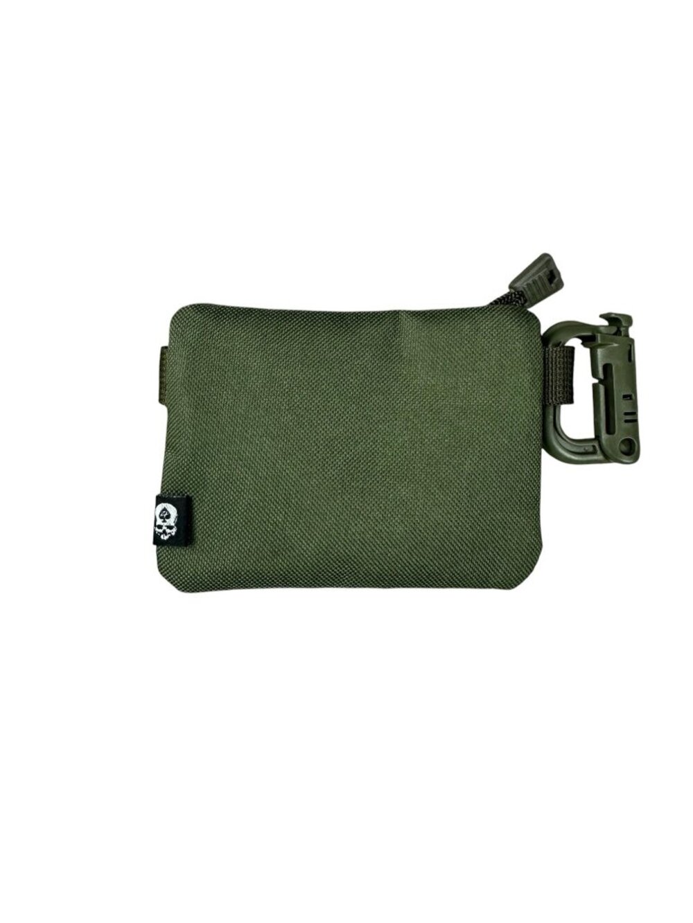 NWT Zero Foxtrot EDC Utility Pouch Wallet Olive Green Carabiner Stay Zero Skull